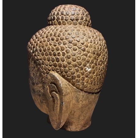 Buddha head made of stone