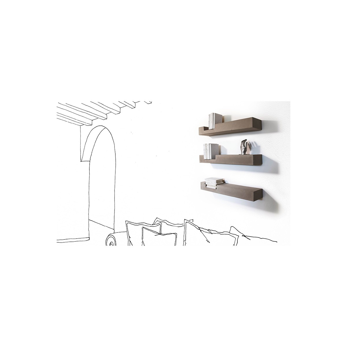 Shelf Concrete Minottiitalia
