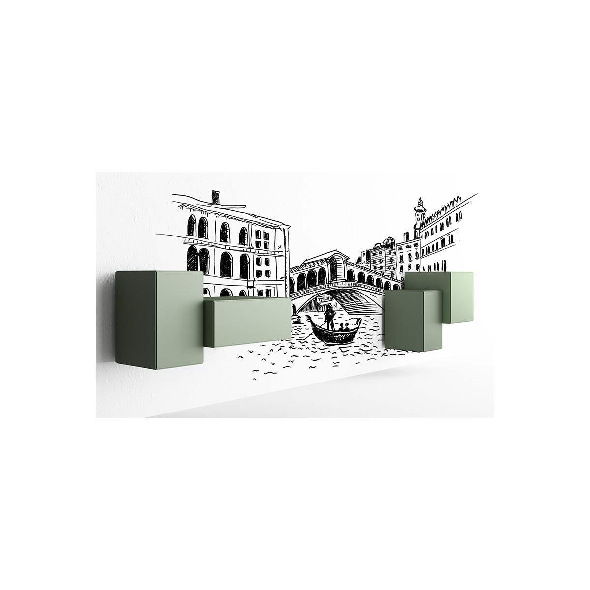 Contenitore pensile / comodino Little Italy Mini Minottiitalia